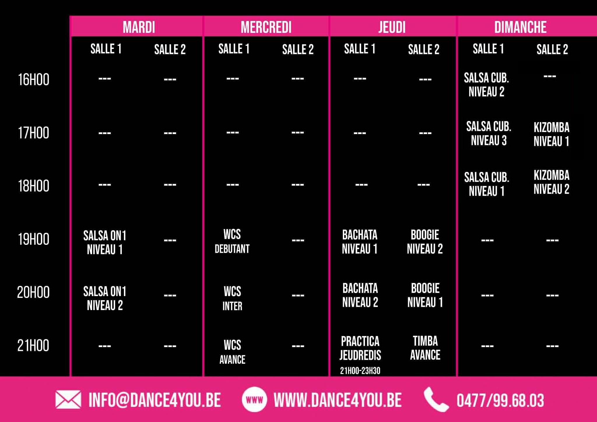 horaire juin 2026